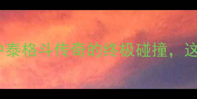 图片 张礼仪VS泰拳王巅峰对决：中泰格斗传奇的终极碰撞，这场跨界之战究竟谁能问鼎？1