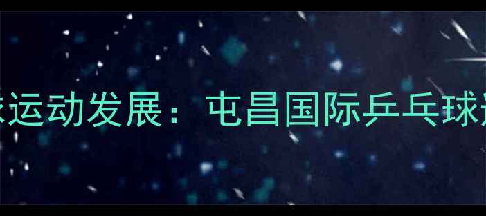 图片 张继科助力屯昌乒乓球运动发展：屯昌国际乒乓球邀请赛及公益培训纪实