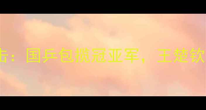 图片 德国乒乓球世锦赛混双决赛直击：国乒包揽冠亚军，王楚钦孙颖莎演绎经典对决五大看点1