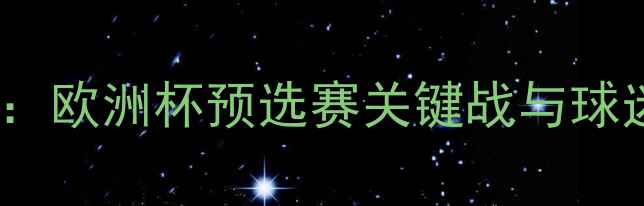 图片 德国国家队赛事全：欧洲杯预选赛关键战与球迷聚焦的三大看点1