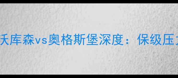 图片 德甲焦点战｜勒沃库森vs奥格斯堡深度：保级压力下的攻防博弈1