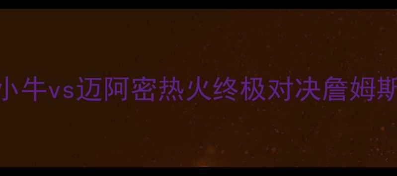 图片 总决赛前瞻：达拉斯小牛vs迈阿密热火终极对决詹姆斯VS东契奇巅峰碰撞全