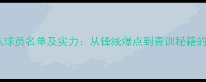 图片 意大利国家队球员名单及实力：从锋线爆点到青训秘籍的全方位解读1