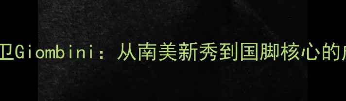 图片 意甲边后卫Giombini：从南美新秀到国脚核心的成长之路2