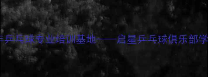 图片 慈溪市青少年乒乓球专业培训基地——启星乒乓球俱乐部学员培养体系2