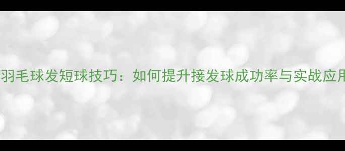 图片 打羽毛球发短球技巧：如何提升接发球成功率与实战应用2