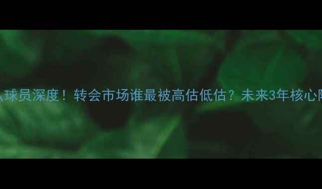 图片 拜仁慕尼黑离队球员深度！转会市场谁最被高估低估？未来3年核心阵容如何补强？