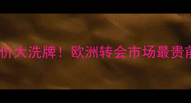 图片 拜仁球员身价大洗牌！欧洲转会市场最贵前十全💰🔥1