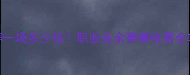 图片 拳击比赛一场多少钱？职业业余赛事收费全攻略💥🥊