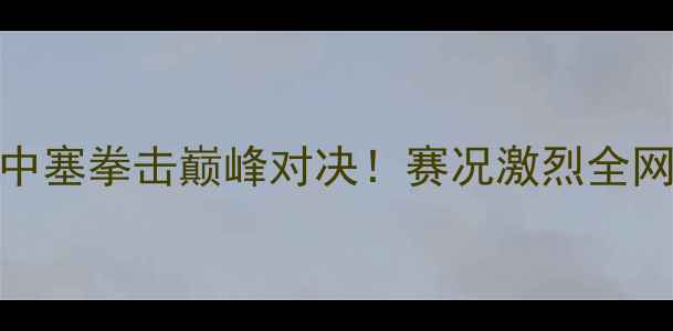 图片 拳王中国VS塞尔维亚：中塞拳击巅峰对决！赛况激烈全网直击，冠军归属引热议