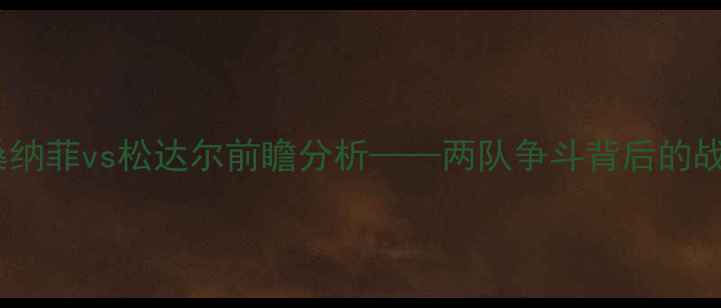 图片 挪超焦点战：桑纳菲vs松达尔前瞻分析——两队争斗背后的战术与数据密码1