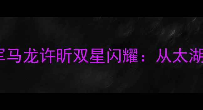 图片 无锡籍乒乓球世界冠军马龙许昕双星闪耀：从太湖明珠走出的国球传奇1