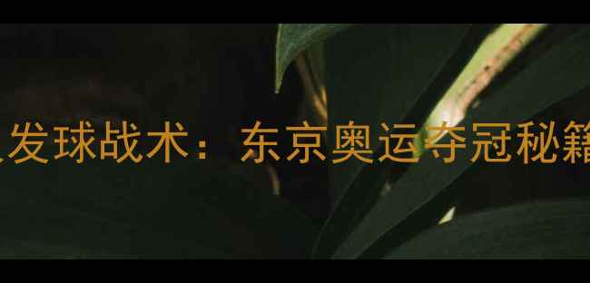 图片 日本乒乓球女双发球战术：东京奥运夺冠秘籍与训练体系全2