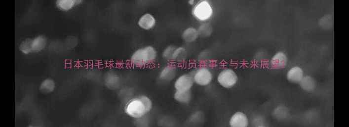 图片 日本羽毛球最新动态：运动员赛事全与未来展望2