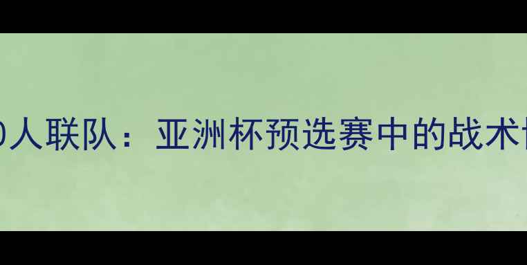 图片 日本队vs500人联队：亚洲杯预选赛中的战术博弈与数据2