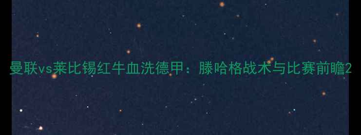 图片 曼联vs莱比锡红牛血洗德甲：滕哈格战术与比赛前瞻2