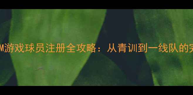 图片 最新版FM游戏球员注册全攻略：从青训到一线队的完整指南