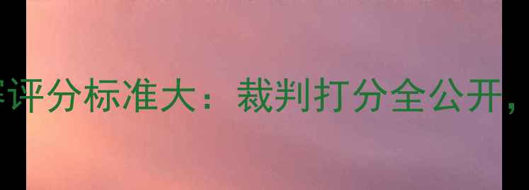 图片 最新版！武术比赛评分标准大：裁判打分全公开，扣分项避坑指南2