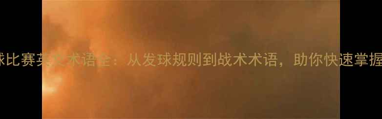图片 最新羽毛球比赛英文术语全：从发球规则到战术术语，助你快速掌握专业词汇1