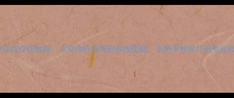 图片 最新羽毛球球线穿法教程：从穿线机使用到穿线图解，手把手教你打造专业级球线系统1
