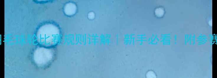 图片 最新羽毛球轮比赛规则详解｜新手必看！附参赛攻略1