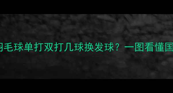 图片 最新规则：羽毛球单打双打几球换发球？一图看懂国际羽联标准2