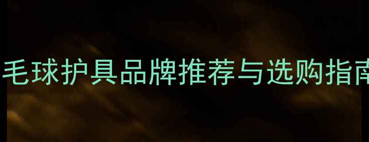 图片 最新评测：10大羽毛球护具品牌推荐与选购指南（附避坑技巧）2