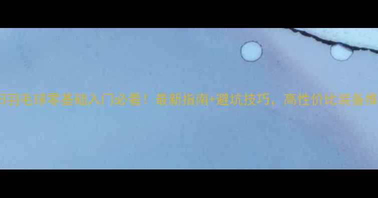 图片 朝阳羽毛球零基础入门必看！最新指南+避坑技巧，高性价比装备推荐2