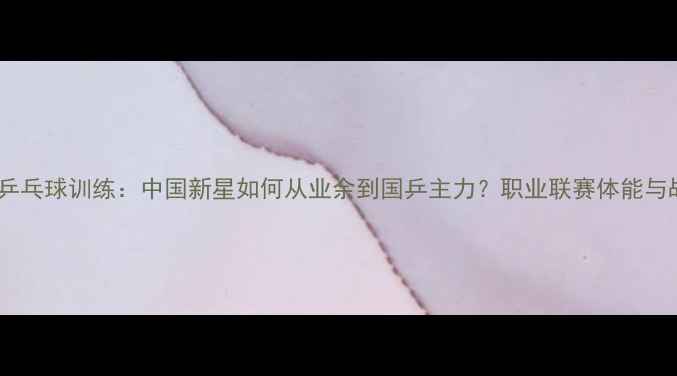 图片 李佳薇乒乓球训练：中国新星如何从业余到国乒主力？职业联赛体能与战术全2