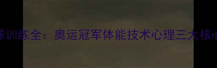 图片 林丹羽毛球训练全：奥运冠军体能技术心理三大核心训练体系