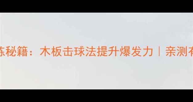图片 林丹羽毛球训练秘籍：木板击球法提升爆发力｜亲测有效的力量训练