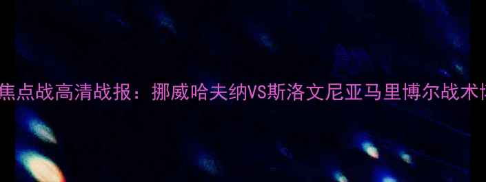 图片 欧会杯焦点战高清战报：挪威哈夫纳VS斯洛文尼亚马里博尔战术博弈全2