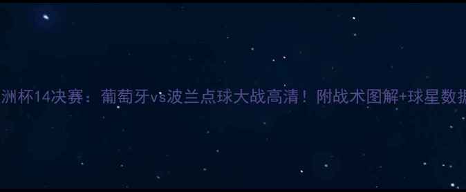 图片 欧洲杯14决赛：葡萄牙vs波兰点球大战高清！附战术图解+球星数据1