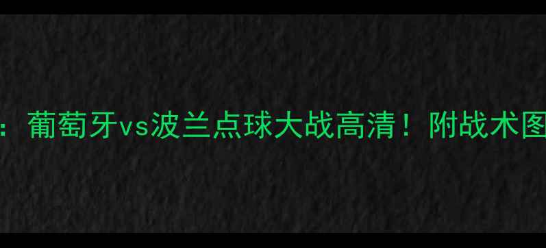 图片 欧洲杯14决赛：葡萄牙vs波兰点球大战高清！附战术图解+球星数据2