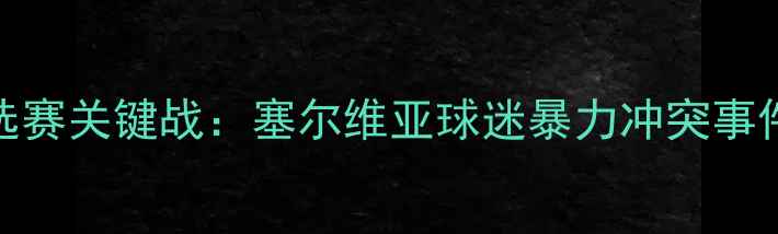 图片 欧洲杯预选赛关键战：塞尔维亚球迷暴力冲突事件深度调查