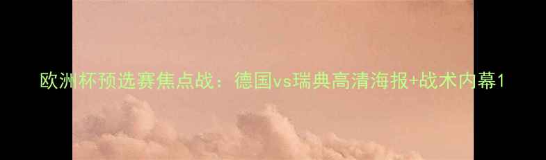 图片 欧洲杯预选赛焦点战：德国vs瑞典高清海报+战术内幕1