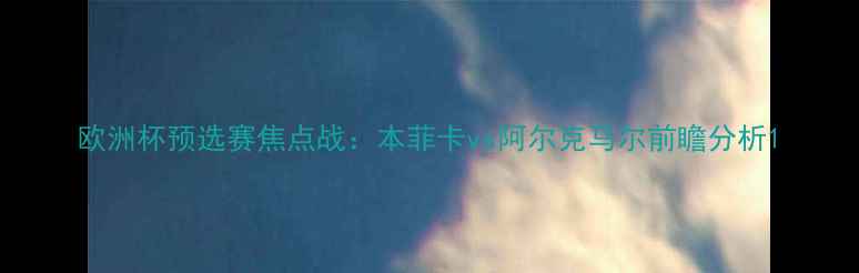 图片 欧洲杯预选赛焦点战：本菲卡vs阿尔克马尔前瞻分析1