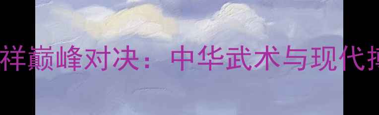 图片 武僧一龙VS王洪祥巅峰对决：中华武术与现代搏击的震撼碰撞1
