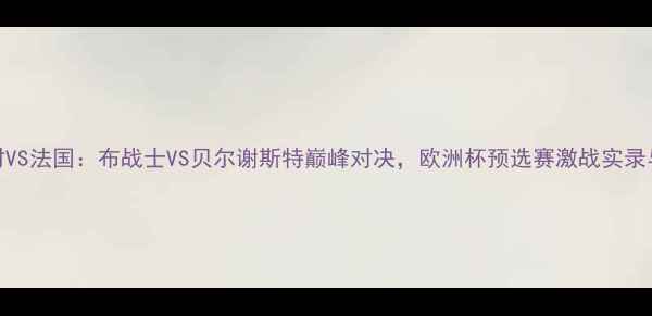 图片 比利时VS法国：布战士VS贝尔谢斯特巅峰对决，欧洲杯预选赛激战实录与战术