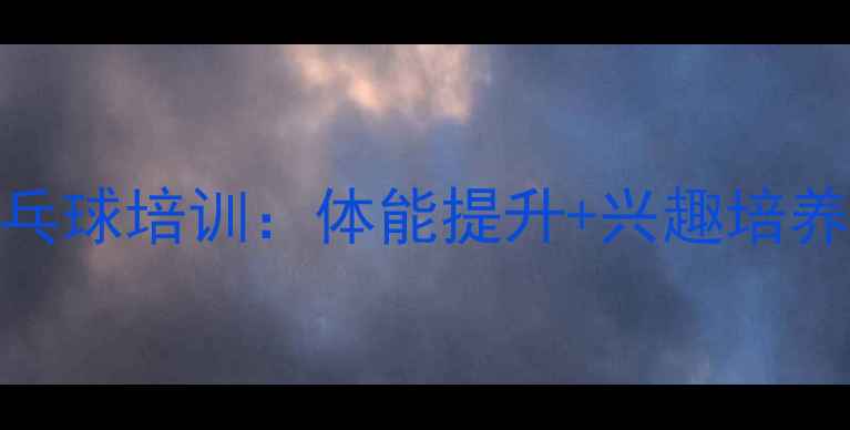 图片 汉中少儿乒乓球培训：体能提升+兴趣培养的黄金方案