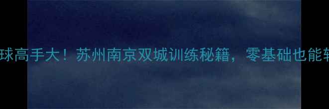 图片 江苏羽毛球高手大！苏州南京双城训练秘籍，零基础也能轻松上手1