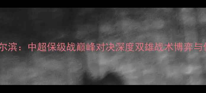 图片 江苏舜天vs哈尔滨：中超保级战巅峰对决深度双雄战术博弈与保级关键战役1