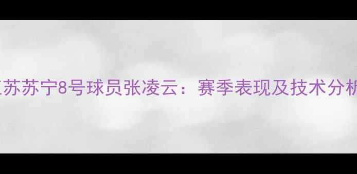 图片 江苏苏宁8号球员张凌云：赛季表现及技术分析2