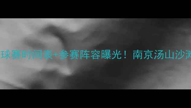 图片 汤山国际沙滩排球赛时间表+参赛阵容曝光！南京汤山沙滩狂欢季全攻略1