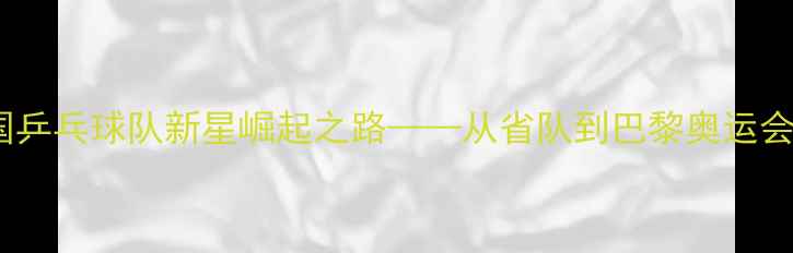 图片 汪佳楠：中国乒乓球队新星崛起之路——从省队到巴黎奥运会的逆袭传奇1