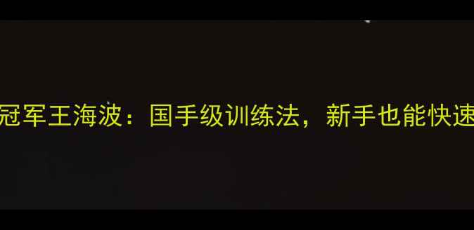 图片 沈阳乒乓球冠军王海波：国手级训练法，新手也能快速提升球技！