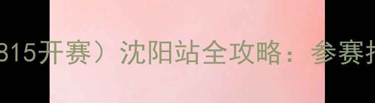 图片 沈阳国际羽毛球挑战赛（815开赛）沈阳站全攻略：参赛指南+观赛福利+赛事亮点2