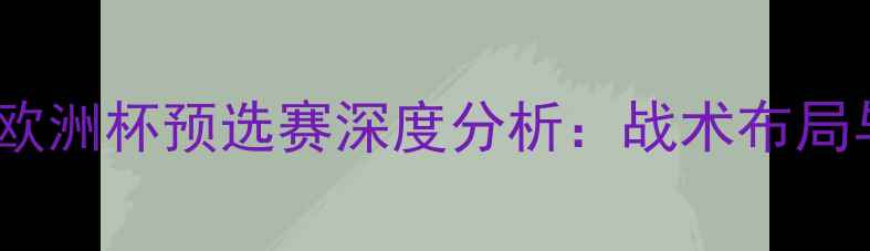 图片 波兰vs瑞典欧洲杯预选赛深度分析：战术布局与胜负关键1