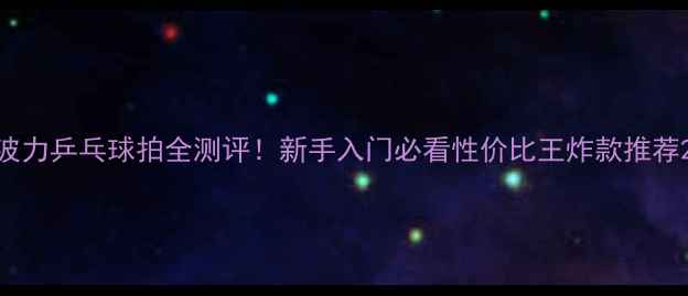 图片 波力乒乓球拍全测评！新手入门必看性价比王炸款推荐2