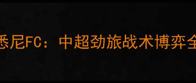 图片 深度中央海岸水手vs悉尼FC：中超劲旅战术博弈全记录（附高清图集）